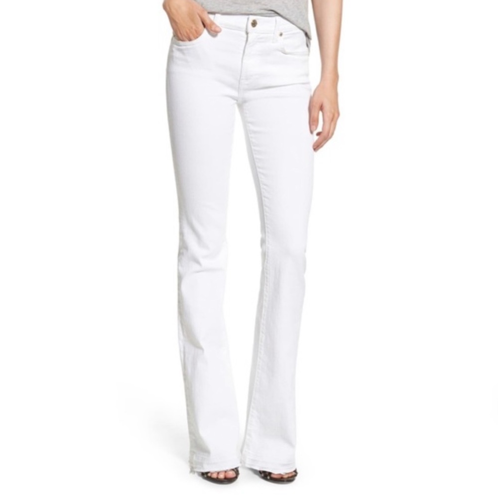 7 FOR ALL MANKIND® White Jeans Released Hem Bootcut Size 27